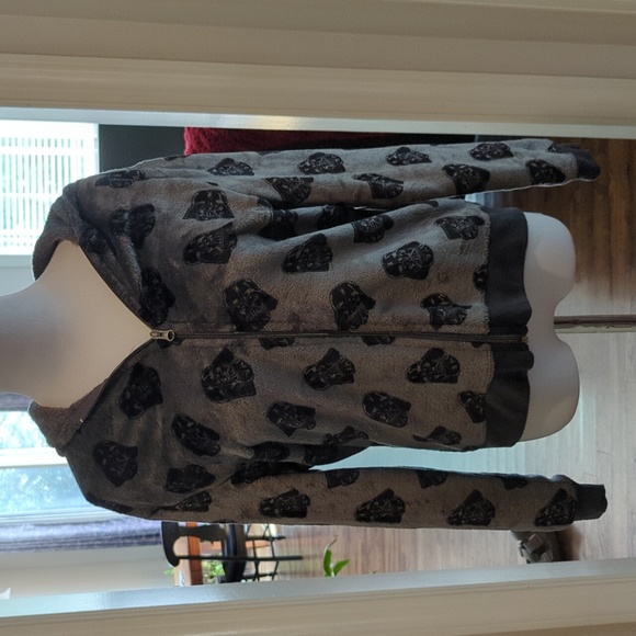 Star Wars Darth Vader soft fleece jacket, full zip hoodie, juniors medium 7-9 - Picture 2 of 9